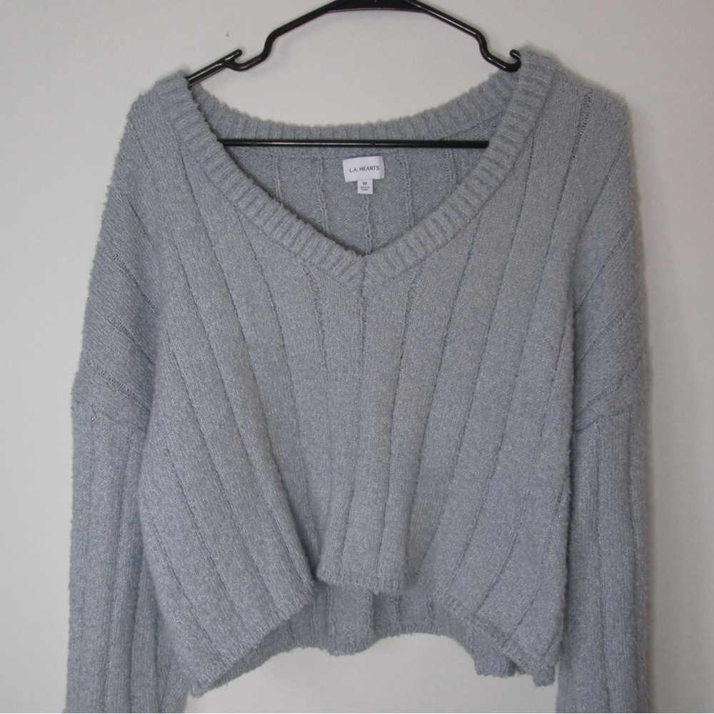 L.A. Hearts wide neck knit super soft grey sweater! #cozy #winter